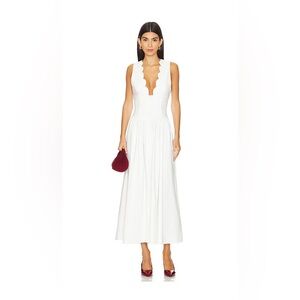 Weworewhat button front scallop maxi dress